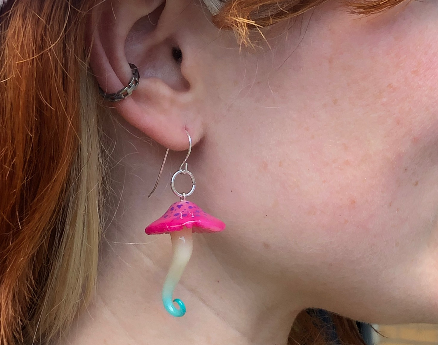 Aurora Aquatic Mushroom Earrings
