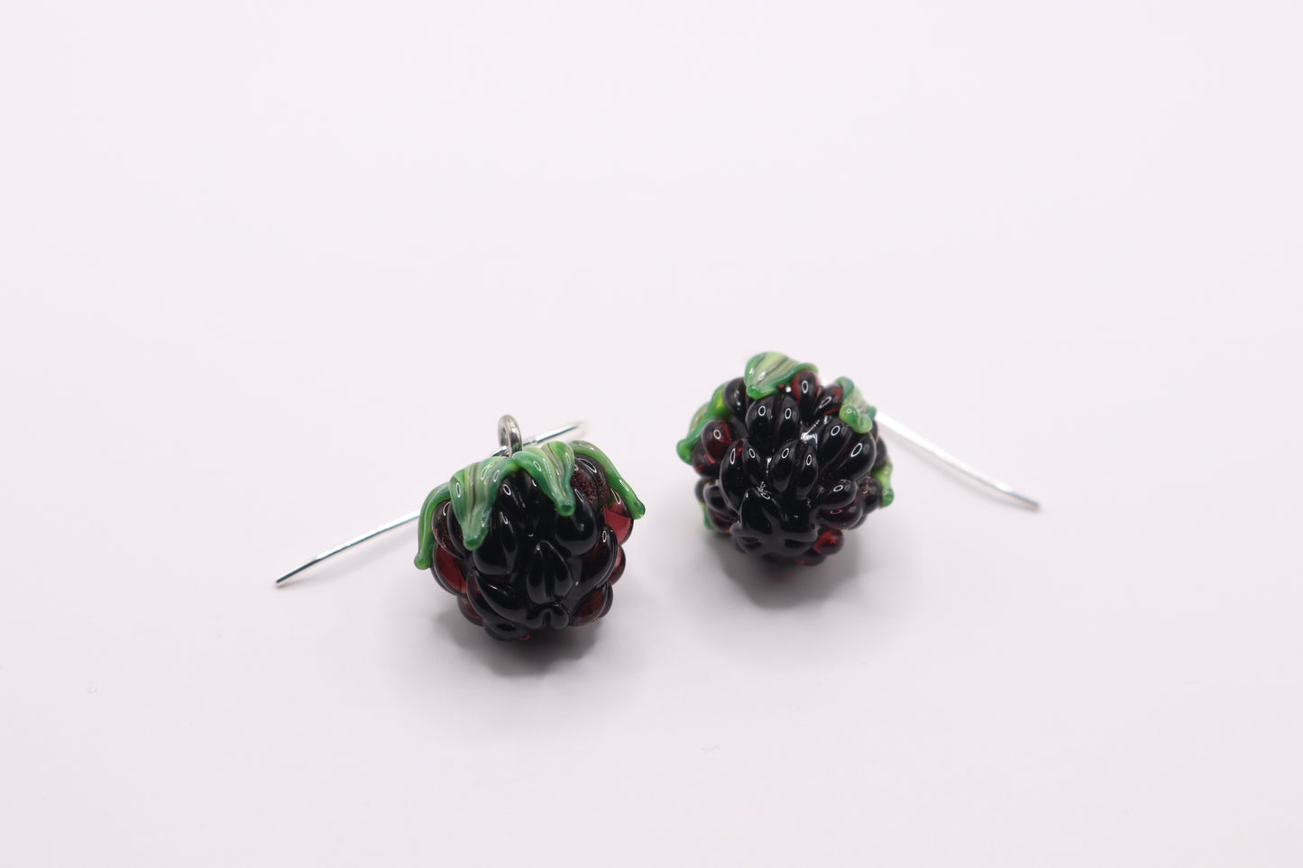 Glass Blackberry Earrings