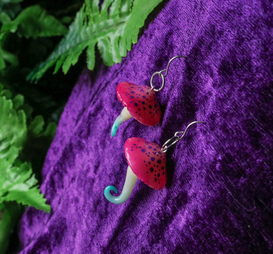Aurora Aquatic Mushroom Earrings