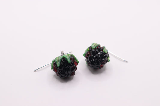 Glass Blackberry Earrings